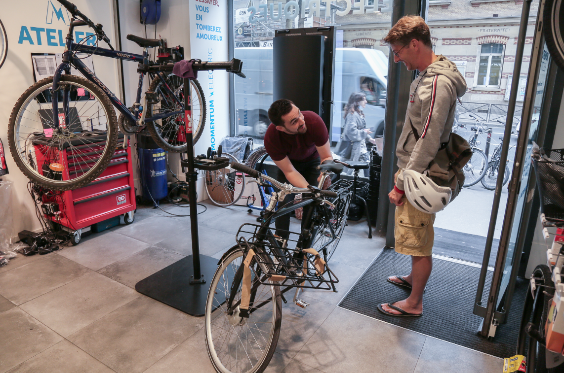 Réparation vélo à L'Atelier Cyclo Paris 14